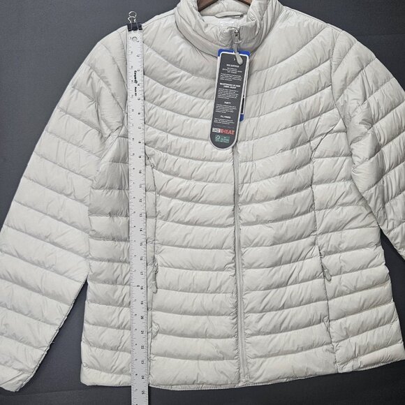 32 Degrees Heat Ultra Light Down Jacket Womens Size L Grey Zip Pockets‎ Full Zip - Picture 5 of 12